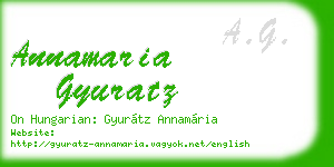 annamaria gyuratz business card